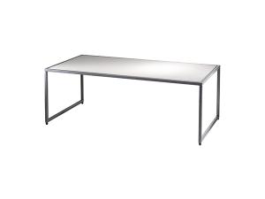 Adelaide Cocktail Table, White (CEST-034) -- Trade Show Rental